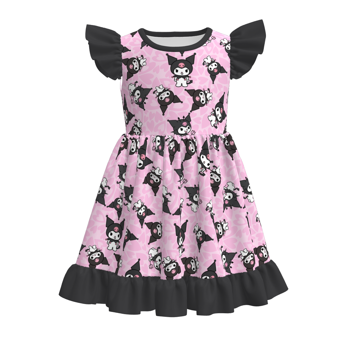 （Pre Order）Girls Spring and Summer Cartoon Print Dress