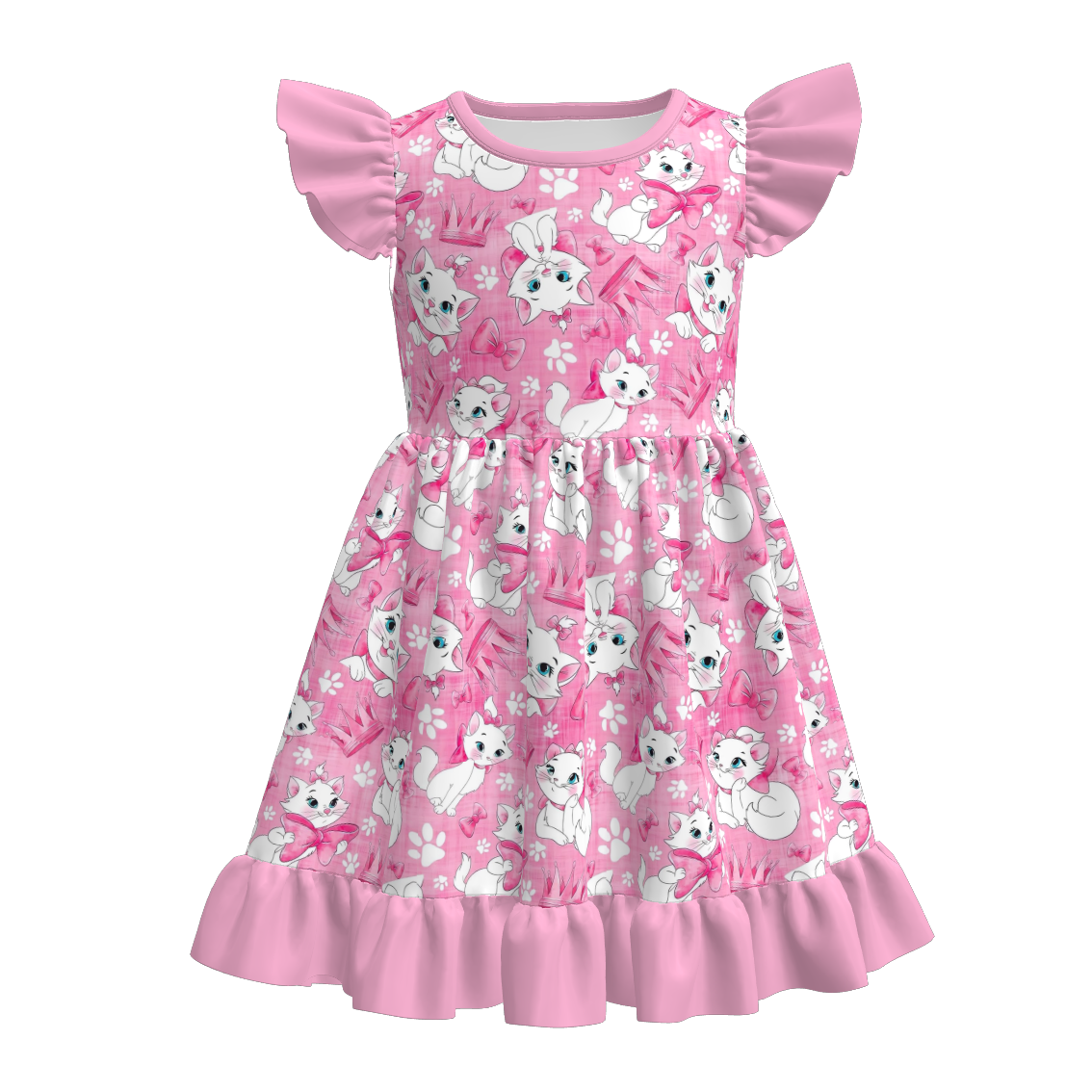 （Pre Order）Girls Spring and Summer Cartoon Print Dress