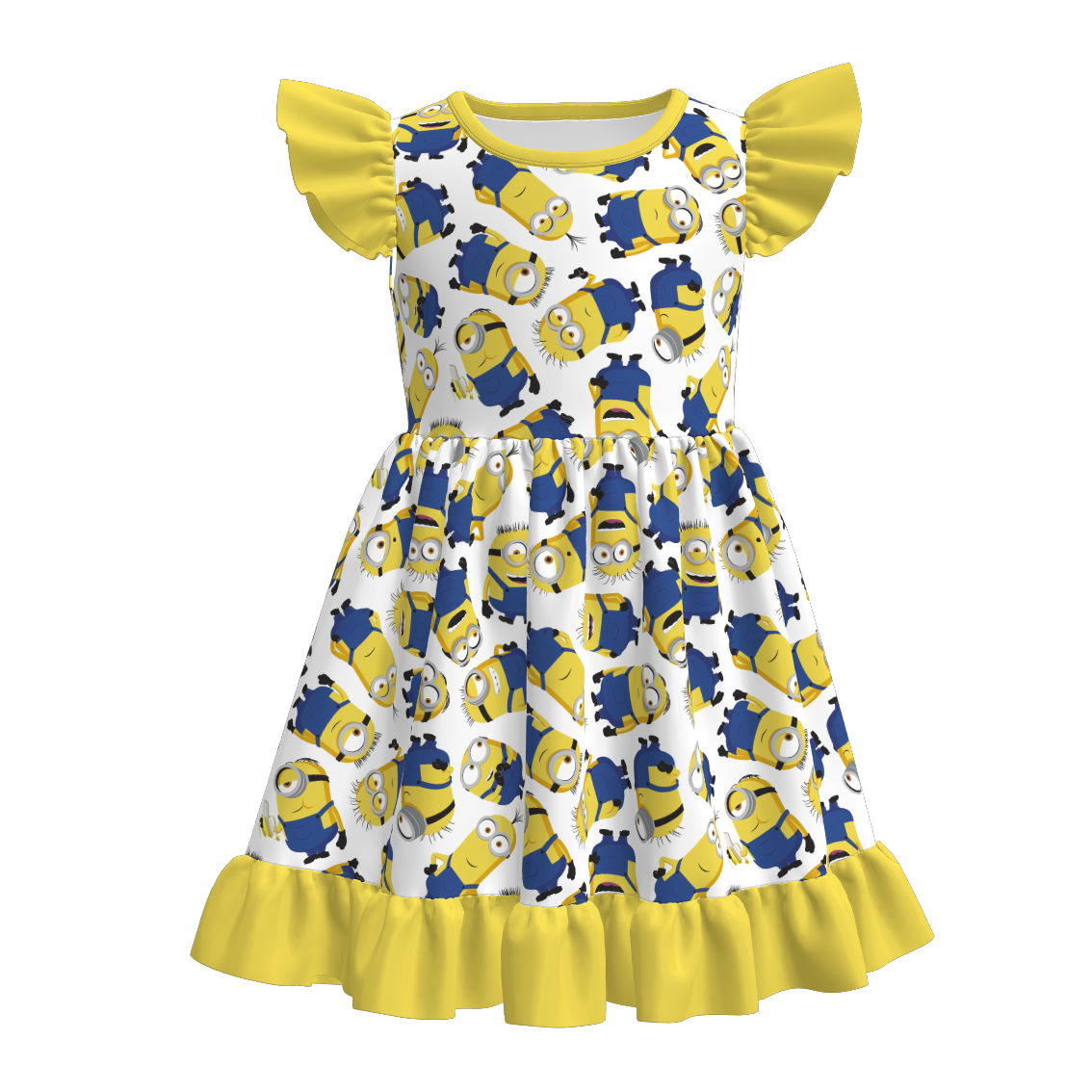 （Pre Order）Girls Spring and Summer Cartoon Print Dress
