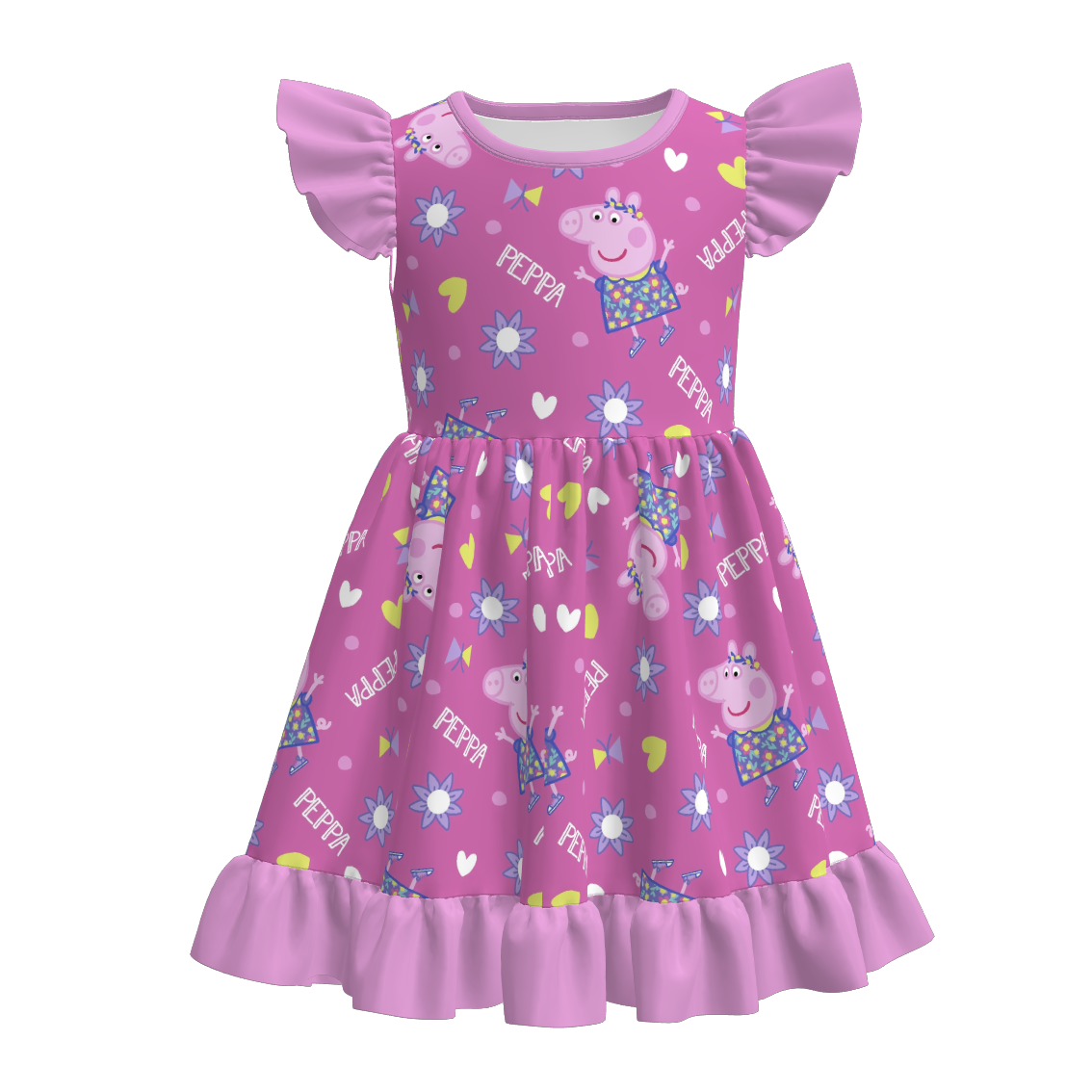 （Pre Order）Girls Spring and Summer Cartoon Print Dress