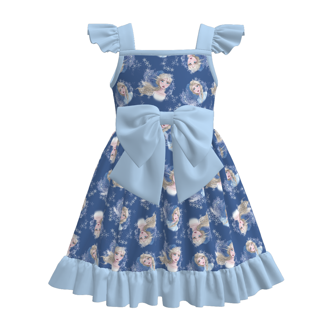 （Pre Order）Sisters Spring and Summer Cartoon Print Dress＆Romper