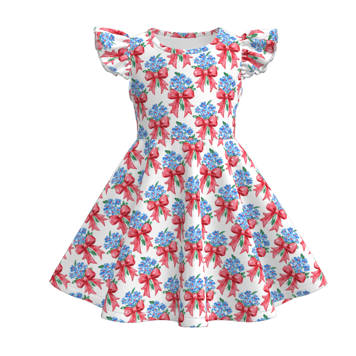 （Pre Order）Sisters Patriotic Print Dress＆Romper
