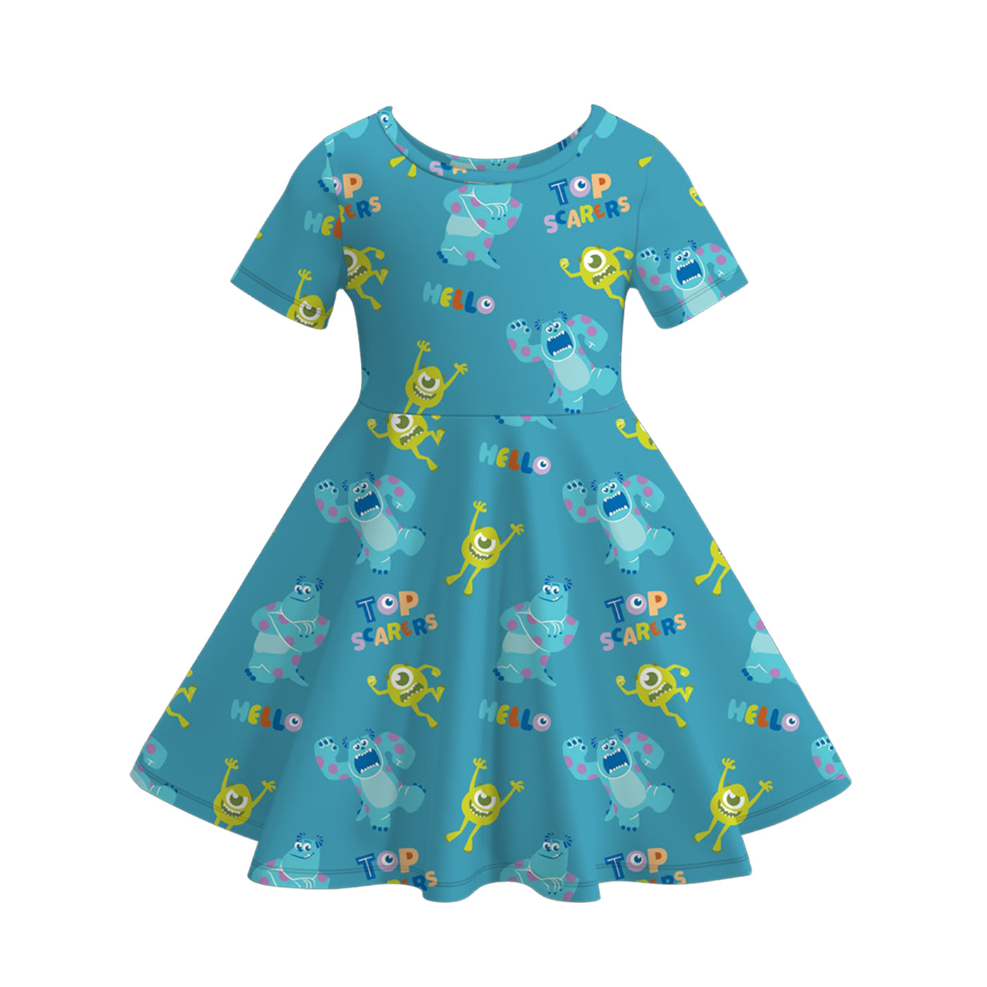 （Pre Order）Girls Spring and Summer Cartoon Print Dress