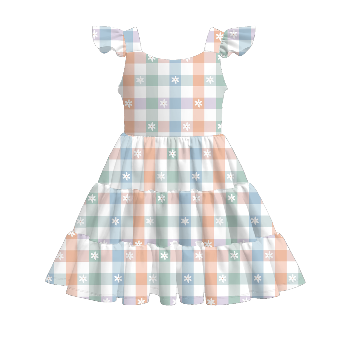 （Pre Order）Girls Spring and Summer Bow Print Dress