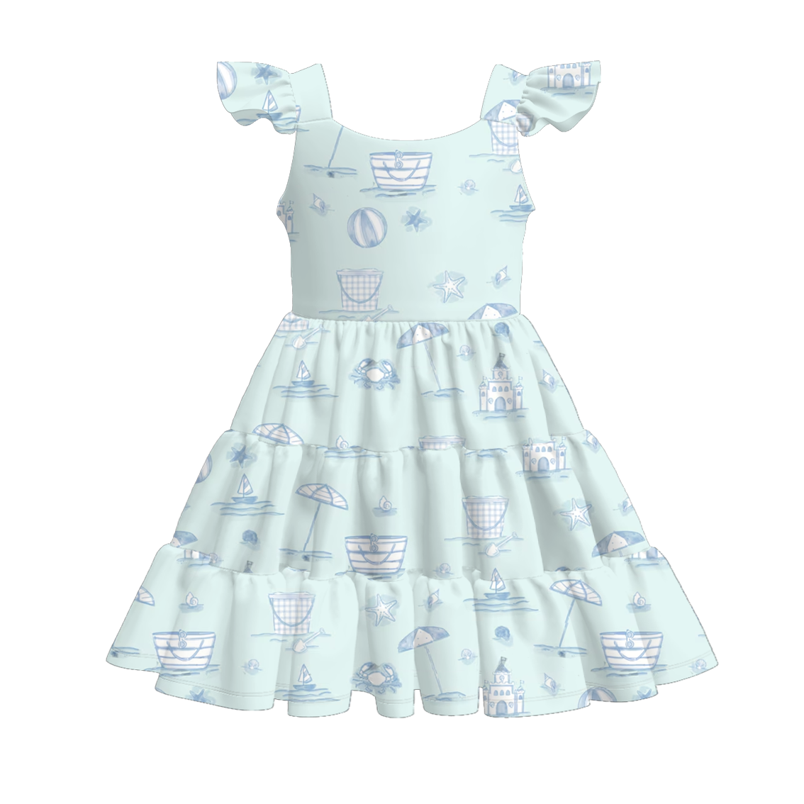 （Pre Order）Girls Spring and Summer Bow Print Dress