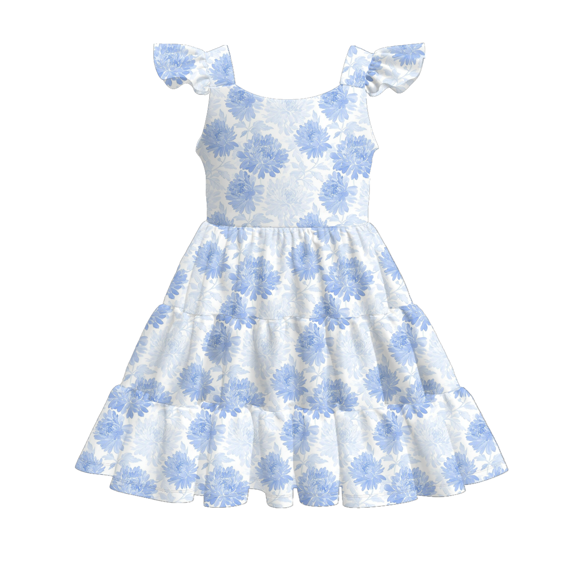 （Pre Order）Girls Spring and Summer Bow Print Dress