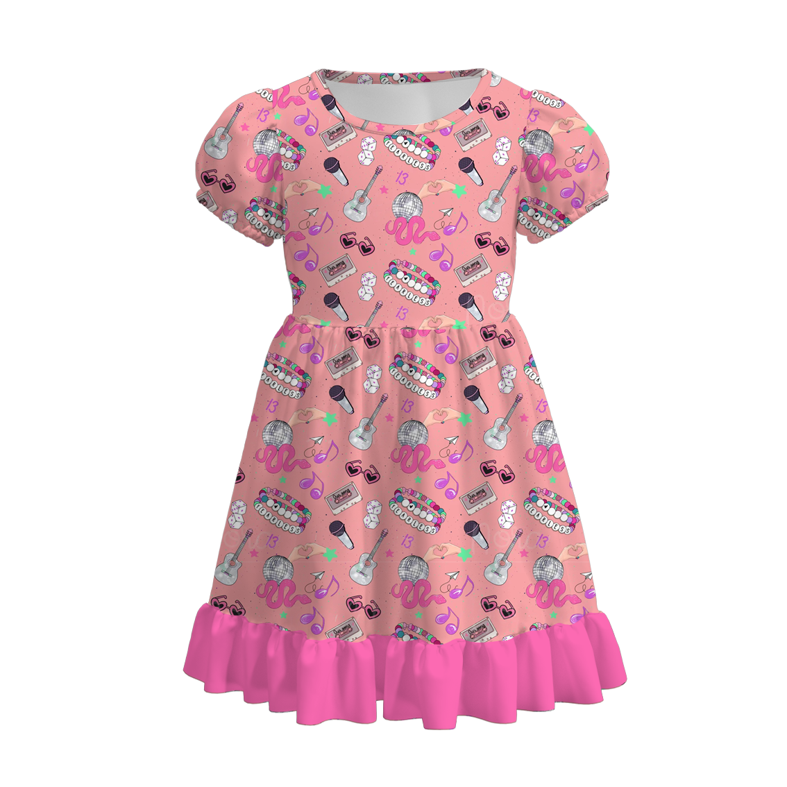 （Pre Order）Girls Spring and Summer Character Print Dress