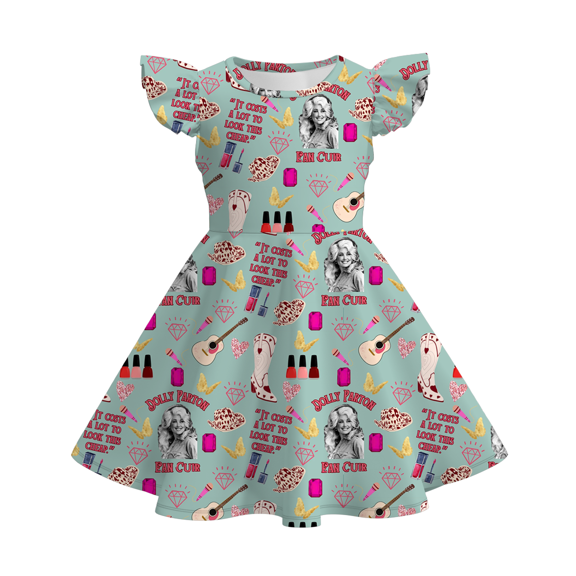 （Pre Order）Girls Spring and Summer Character Print Dress