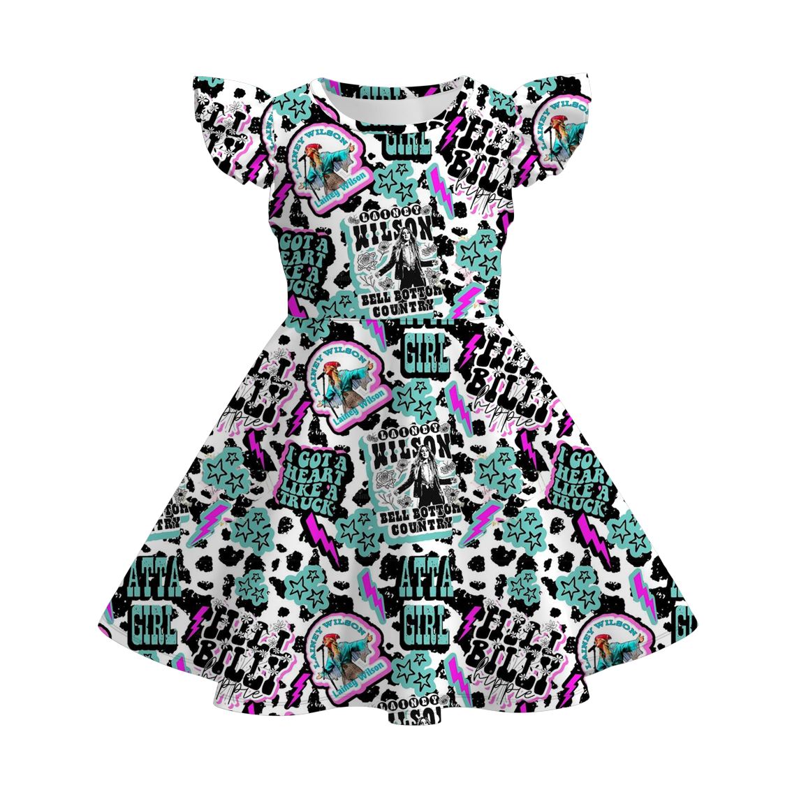 （Pre Order）Girls Spring and Summer Character Print Dress