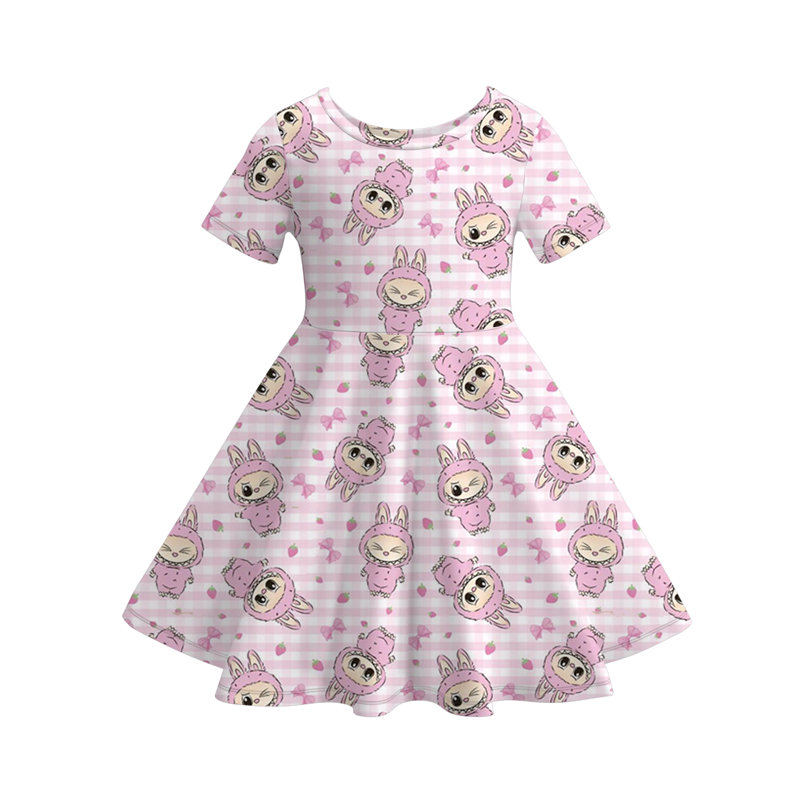 （Pre Order）Girls Spring and Summer Cartoon Print Dress,Jumpsuit,Set＆Top