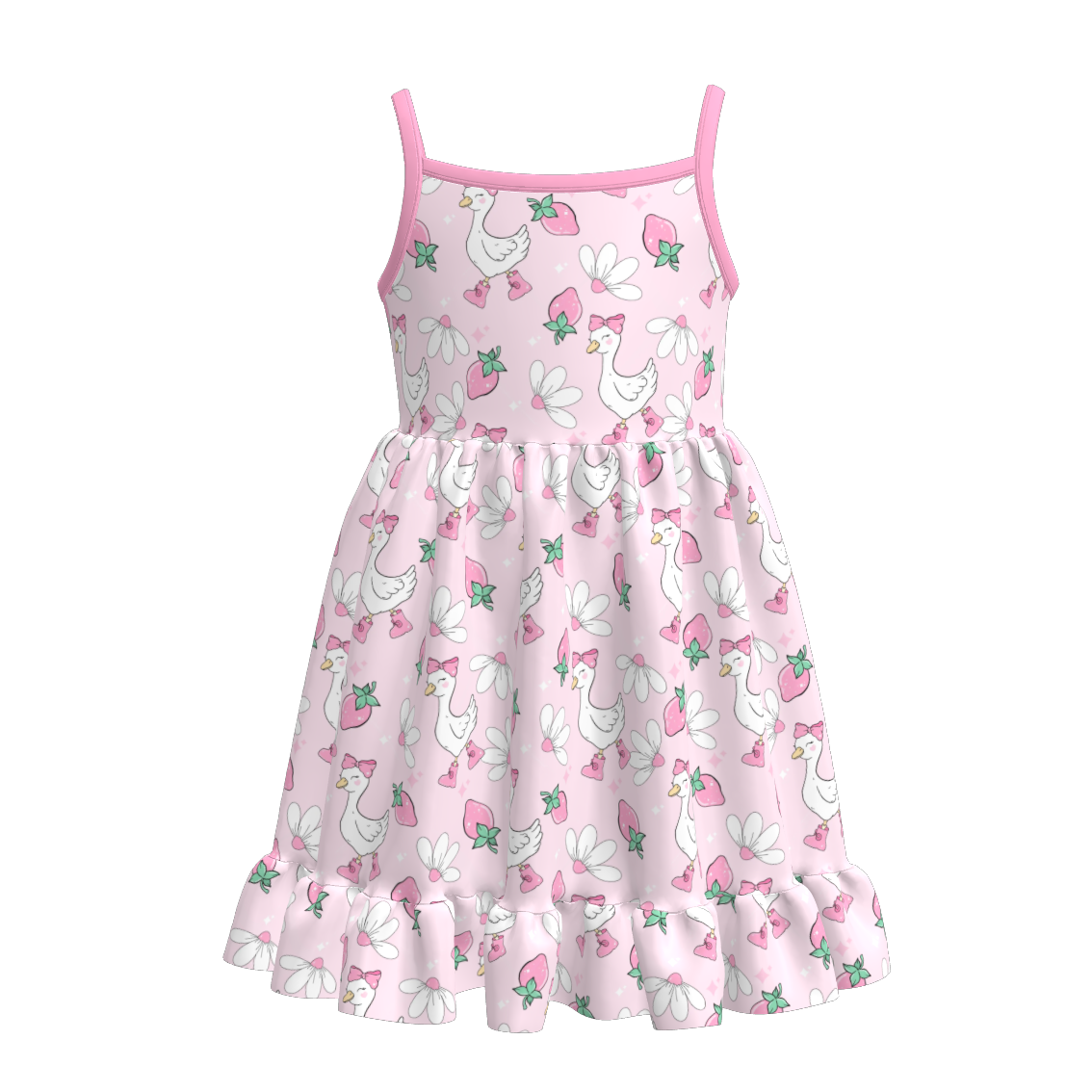 （Pre Order）Girls Spring and Summer Print Slip Dress