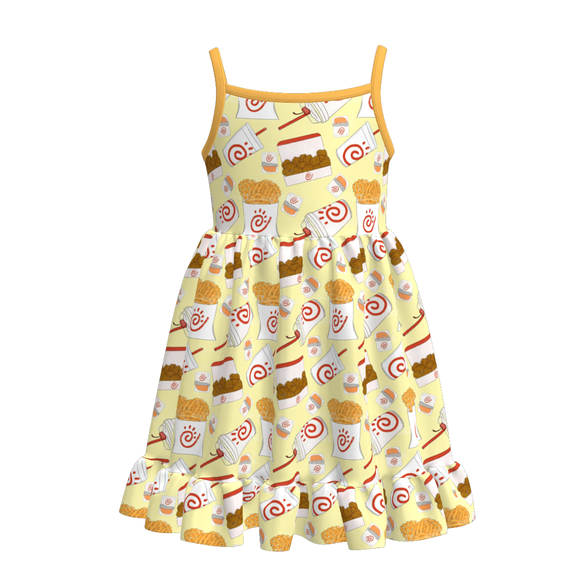 （Pre Order）Girls Spring and Summer Print Slip Dress