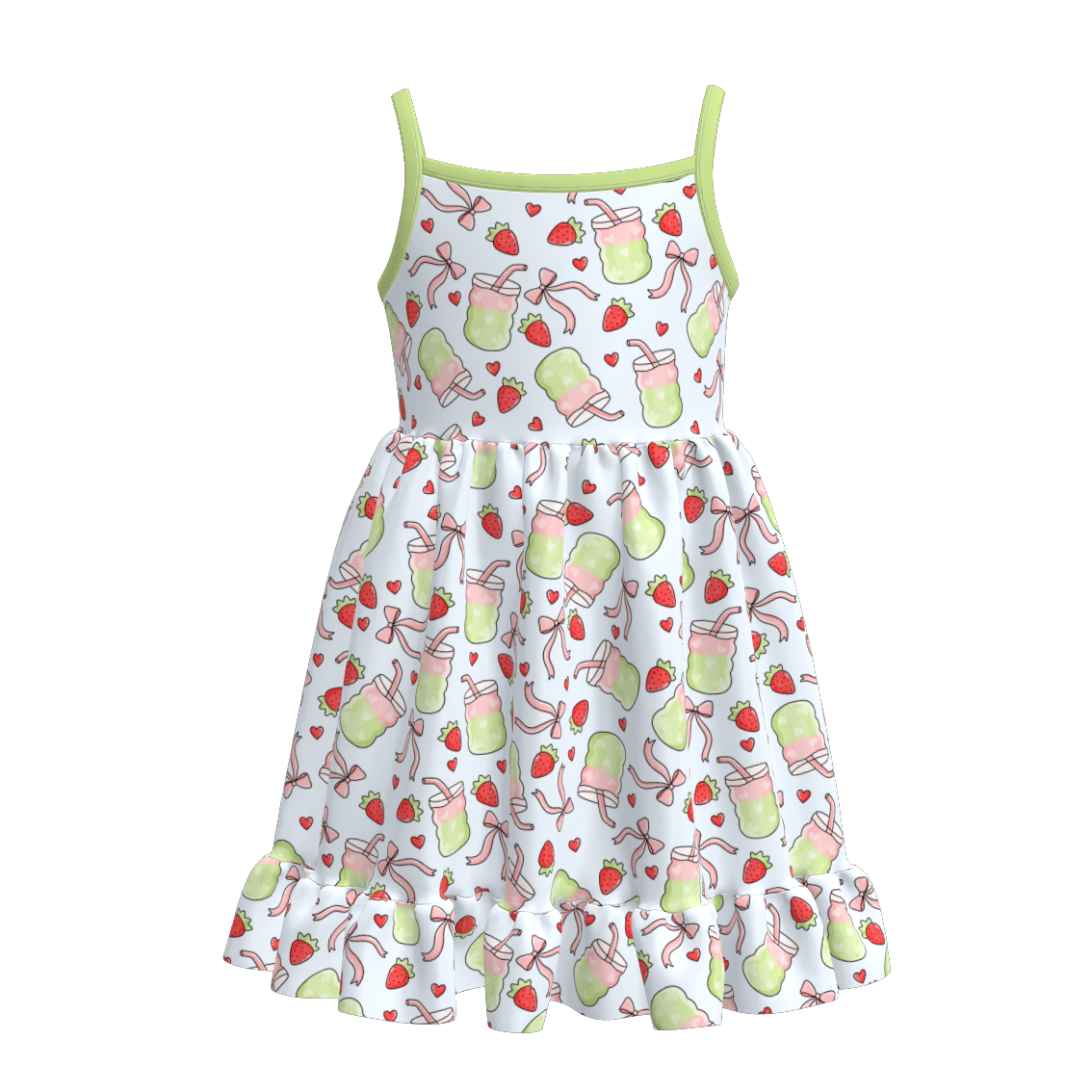 （Pre Order）Girls Spring and Summer Print Slip Dress