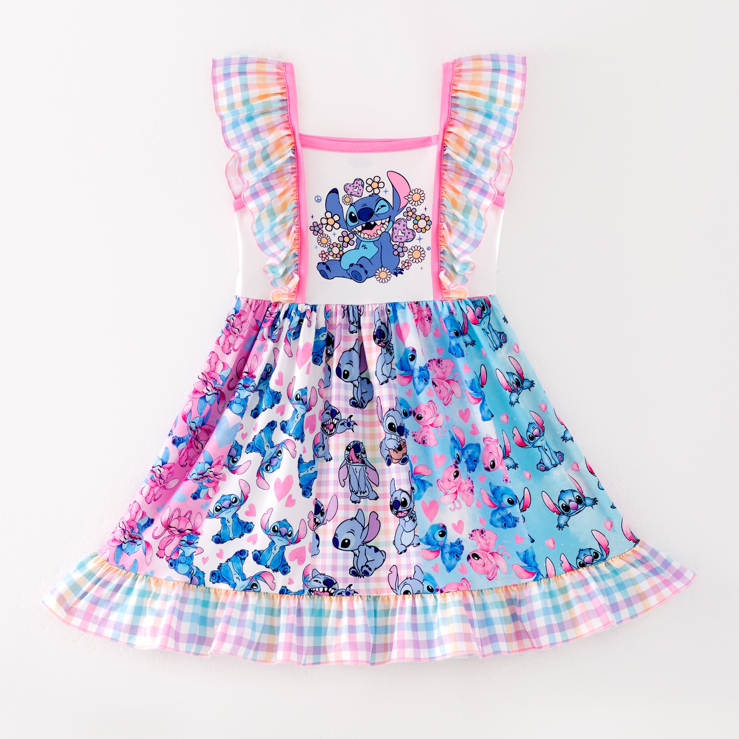 （Pre Order）Girls Spring and Summer Cartoon Print Dress