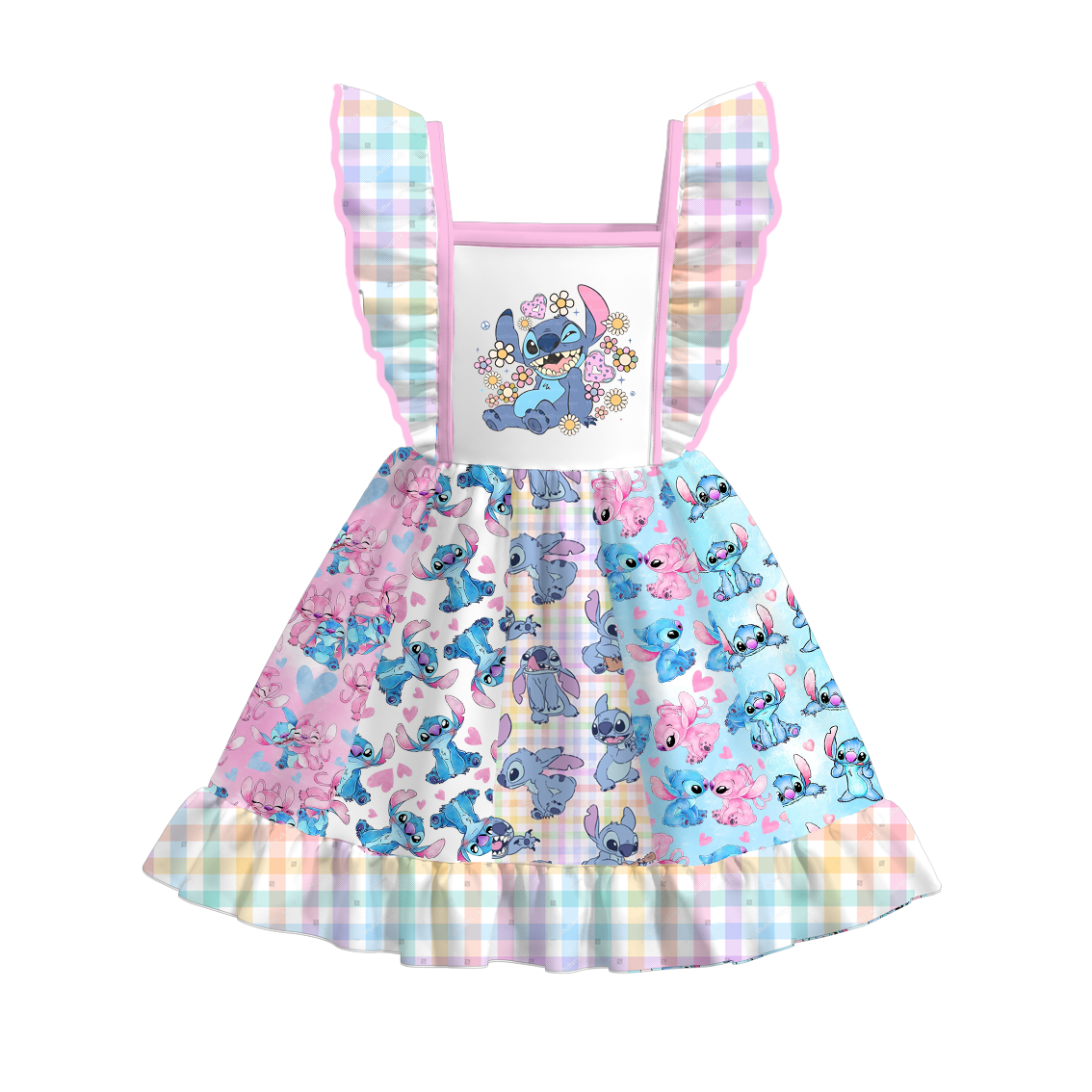 （Pre Order）Girls Spring and Summer Cartoon Print Dress
