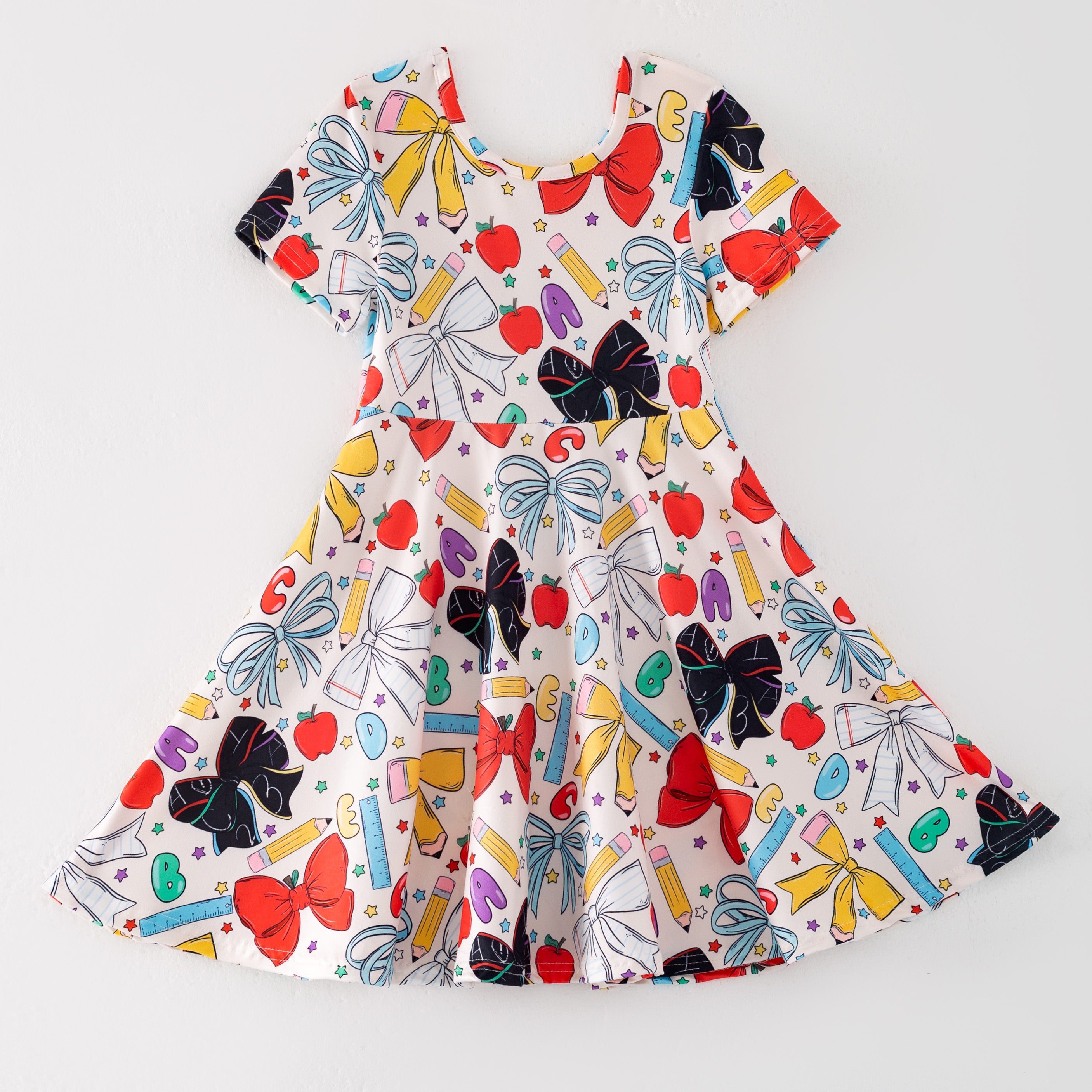 （Pre Order）Girls Summer Back To School Print Dress