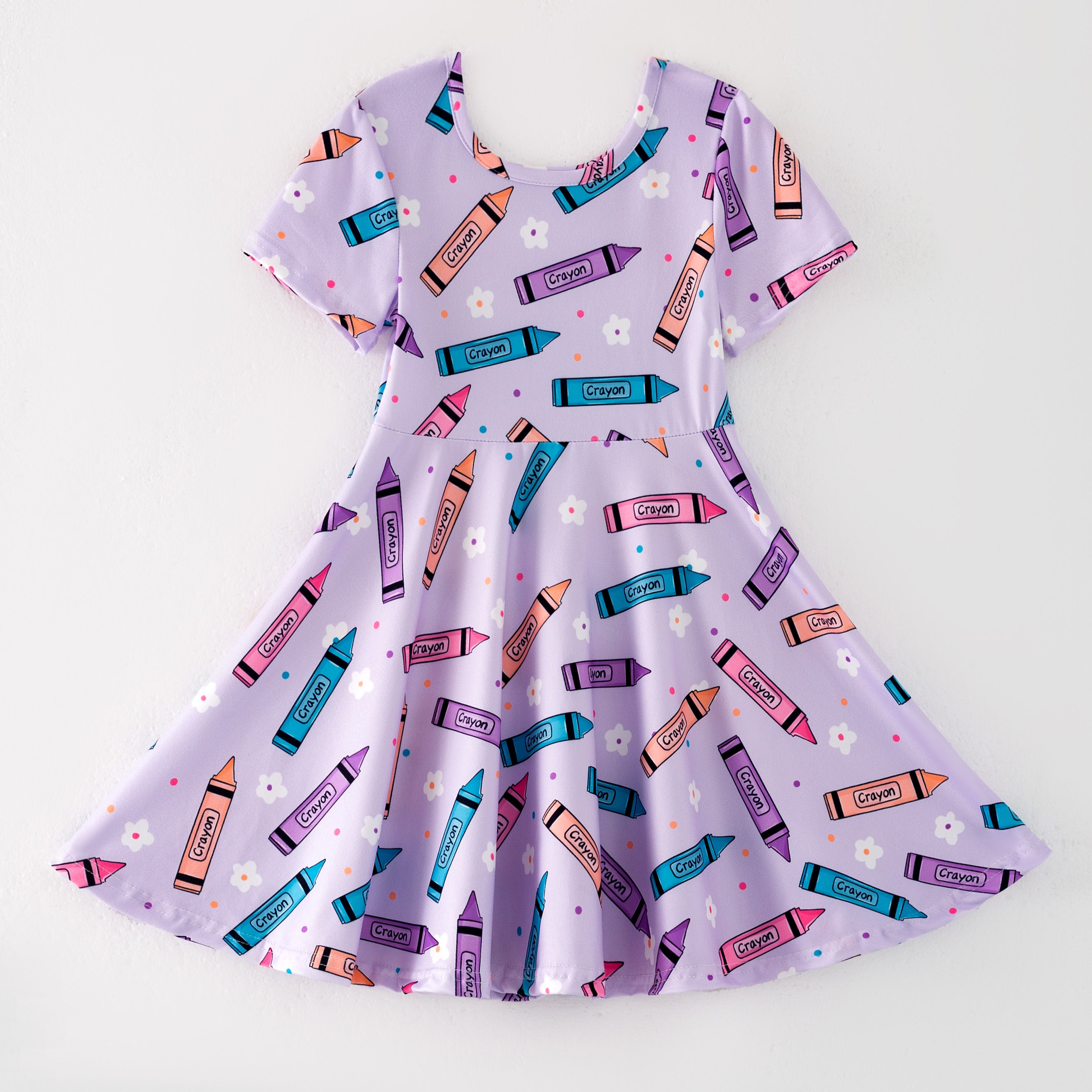 （Pre Order）Girls Summer Back To School Print Dress
