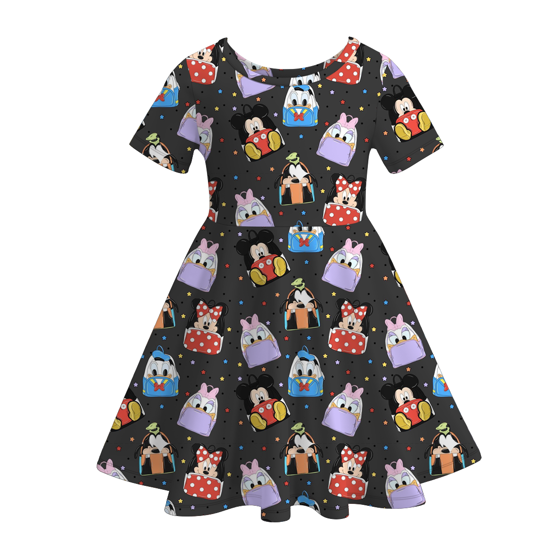 （Pre Order）Girls Summer Back To School Print Dress