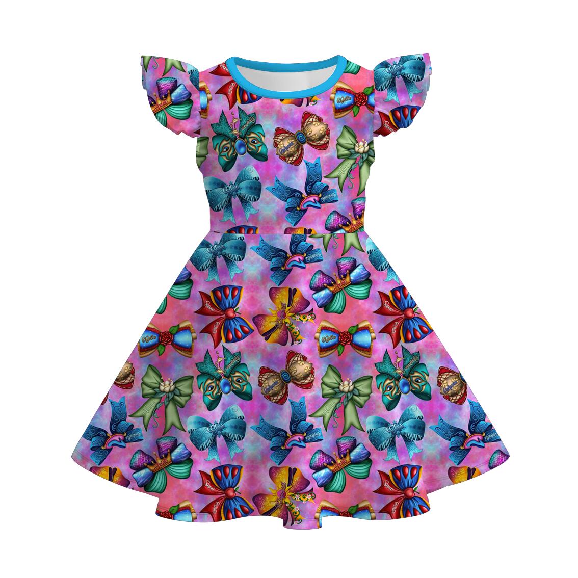 （Pre Order）Girls Summer Patriotic Print Dress＆Skort Set