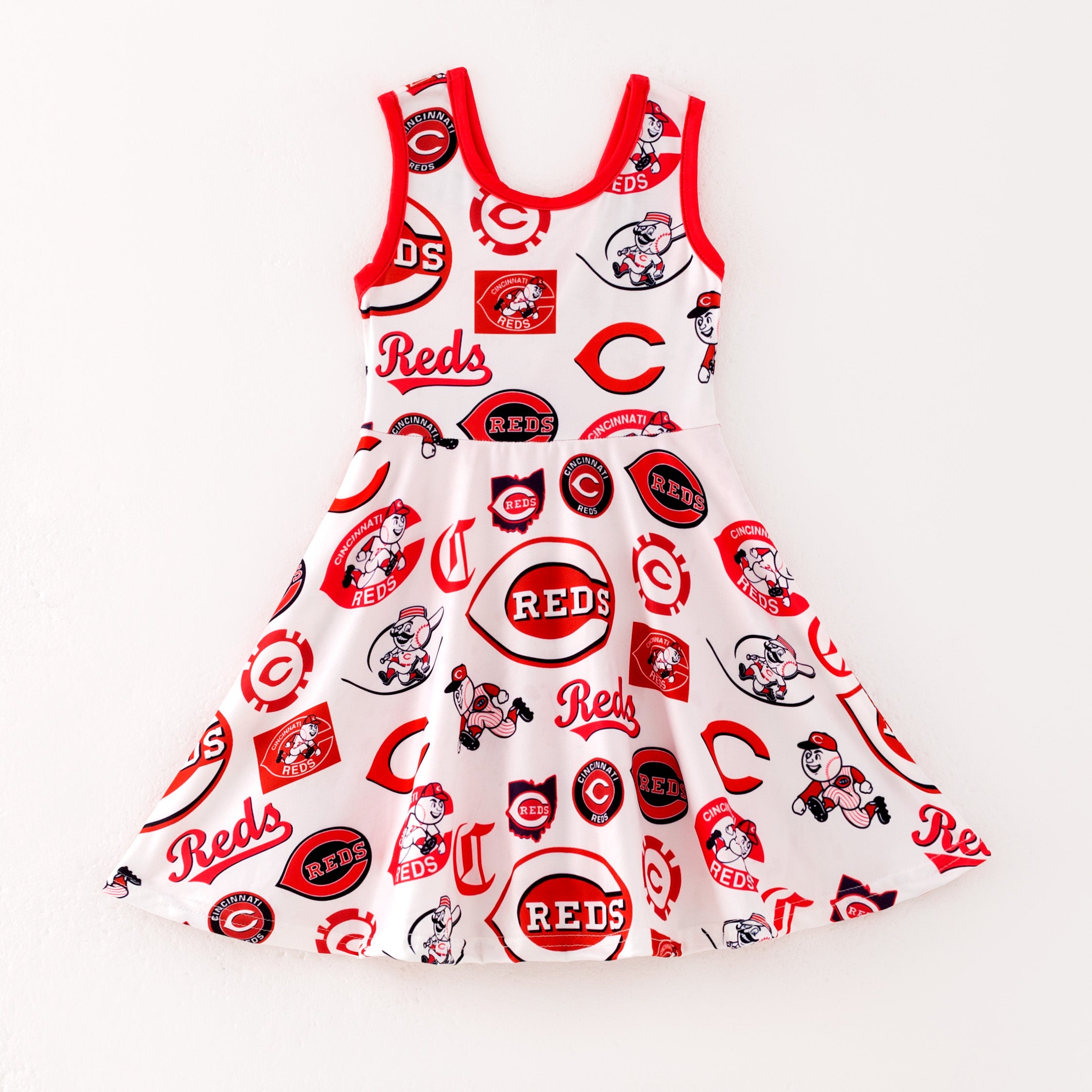 （Pre Order）Girls Spring and Summer Baseball Print Skort Dress