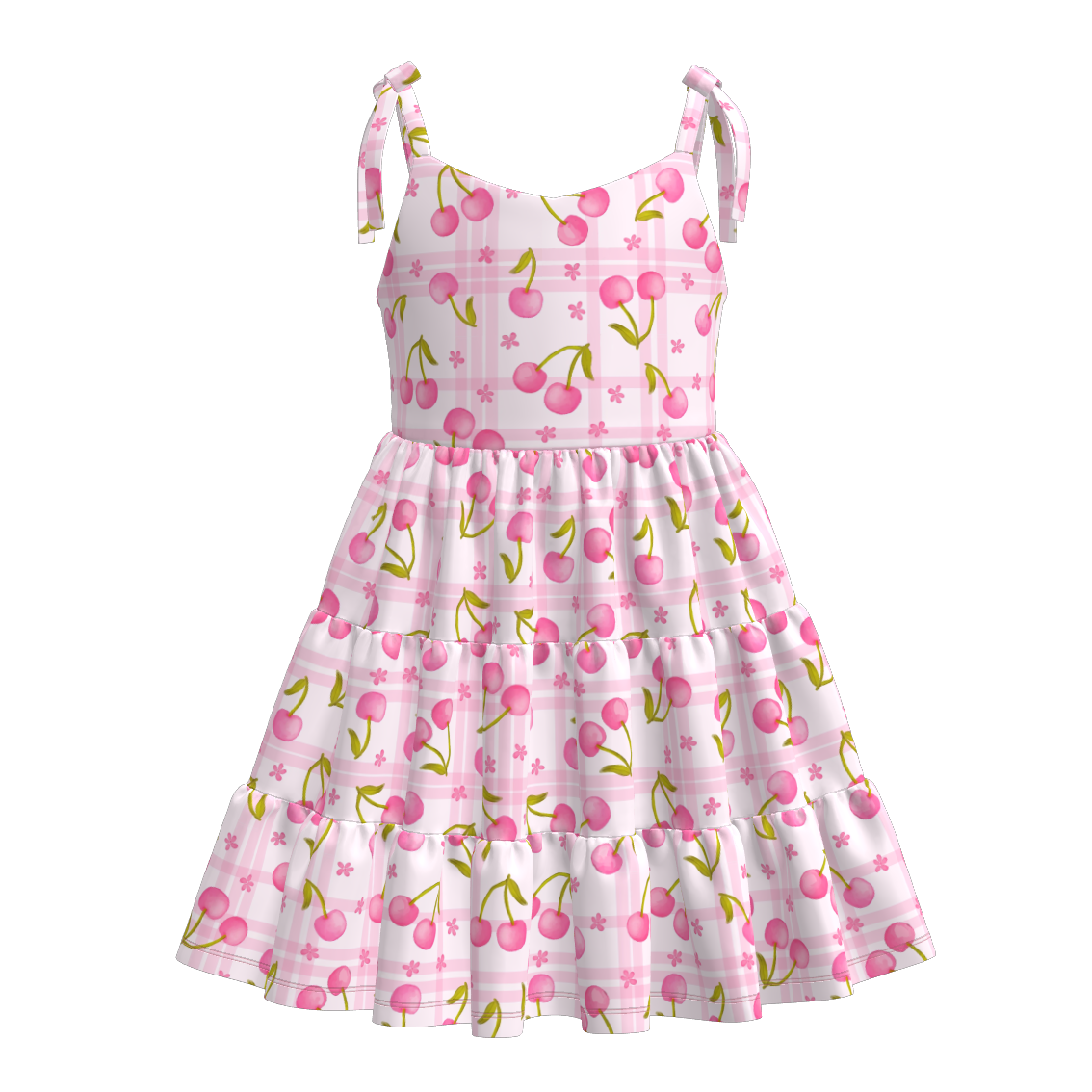 （Pre Order）Mommy and Me Spring＆Summer Fruit Print Slip Dress