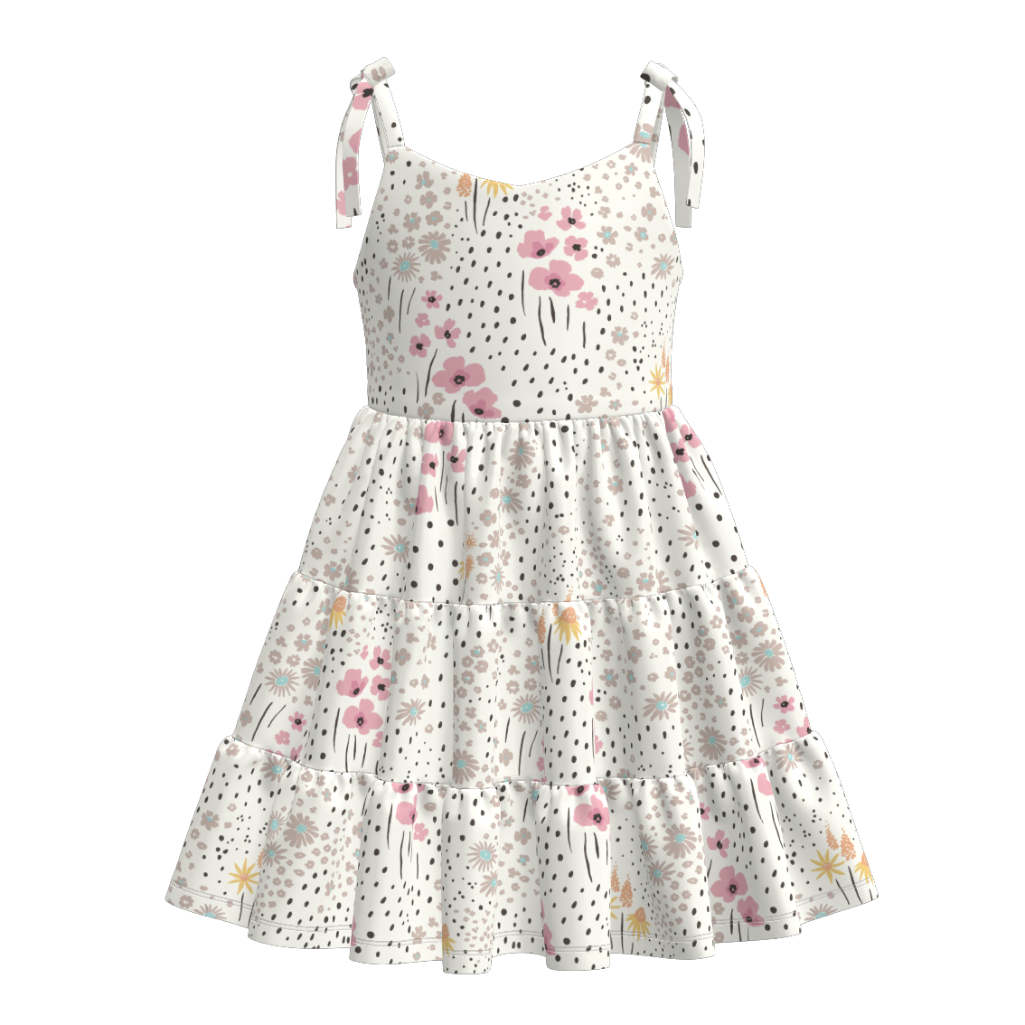 （Pre Order）Mommy and Me Spring＆Summer Floral Print Slip Dress