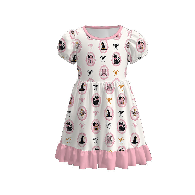 （Pre Order）Family Halloween Cartoon Print Dress,Pajamas＆Romper