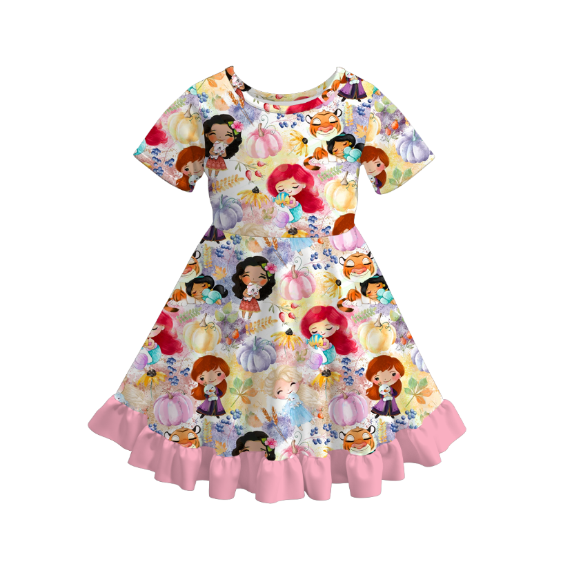 （Pre Order）Family Halloween Princess Print Dress,Set＆Romper