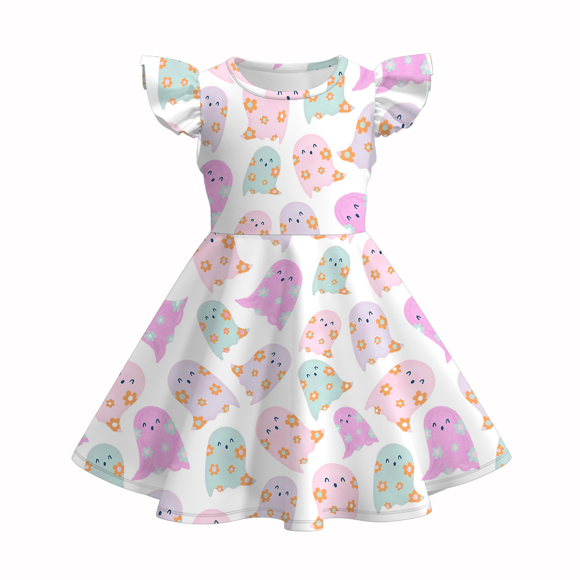 （Pre Order）Family Halloween Ghost Print Dress,Set,Pajamas＆Romper