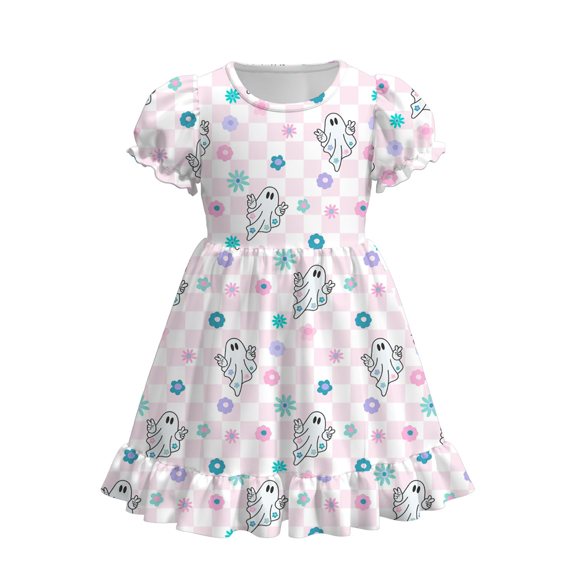 （Pre Order）Family Halloween Ghost Print Dress,Set,Pajamas＆Romper
