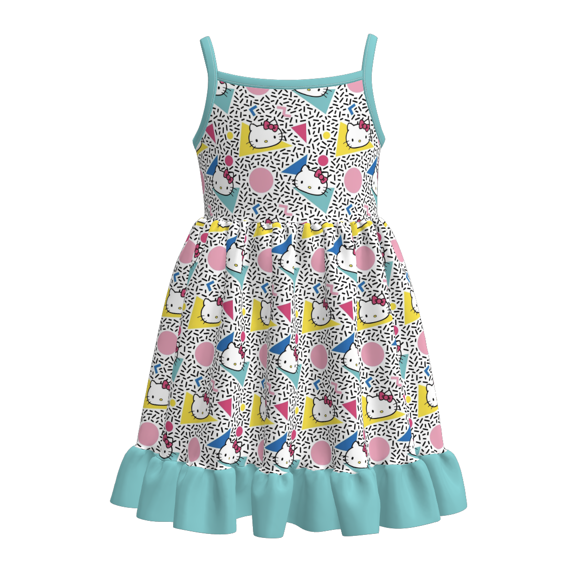 （Pre Order）Girls Summer Cartoon Print Slip Dress