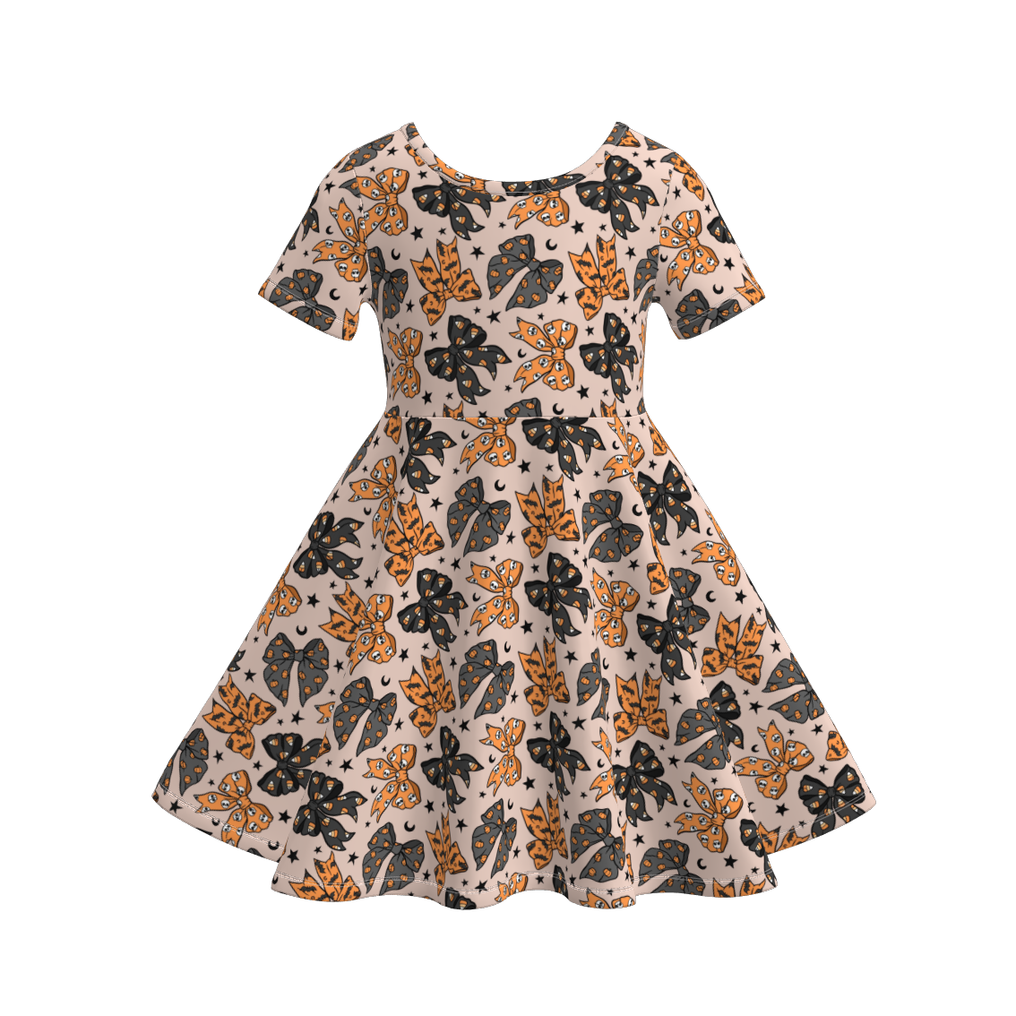 （Pre Order）Girls Halloween Cartoon Print Dress