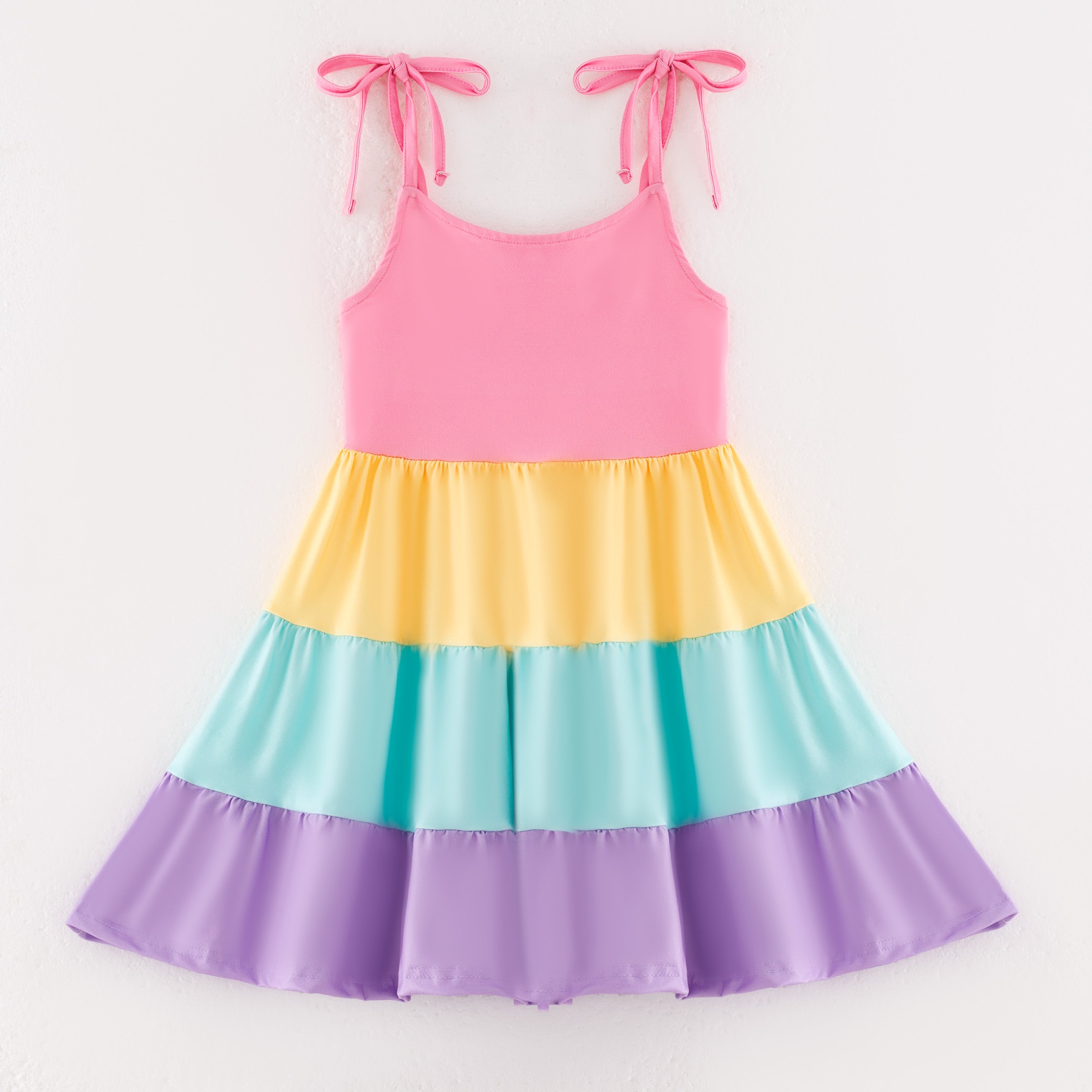 （Pre Order）Mommy and Me Spring＆Summer Color-matching Slip Dress
