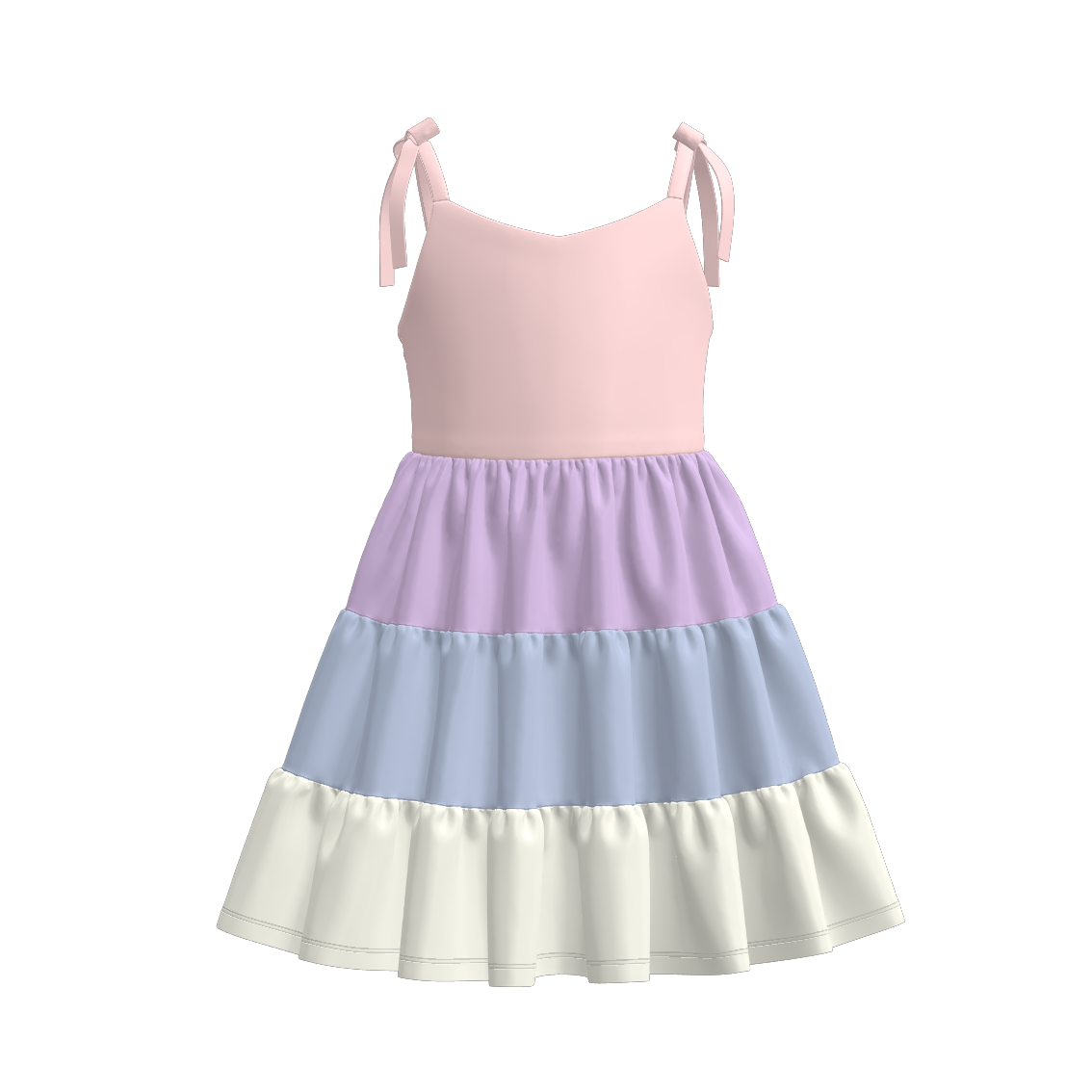 （Pre Order）Mommy and Me Spring＆Summer Color-matching Slip Dress