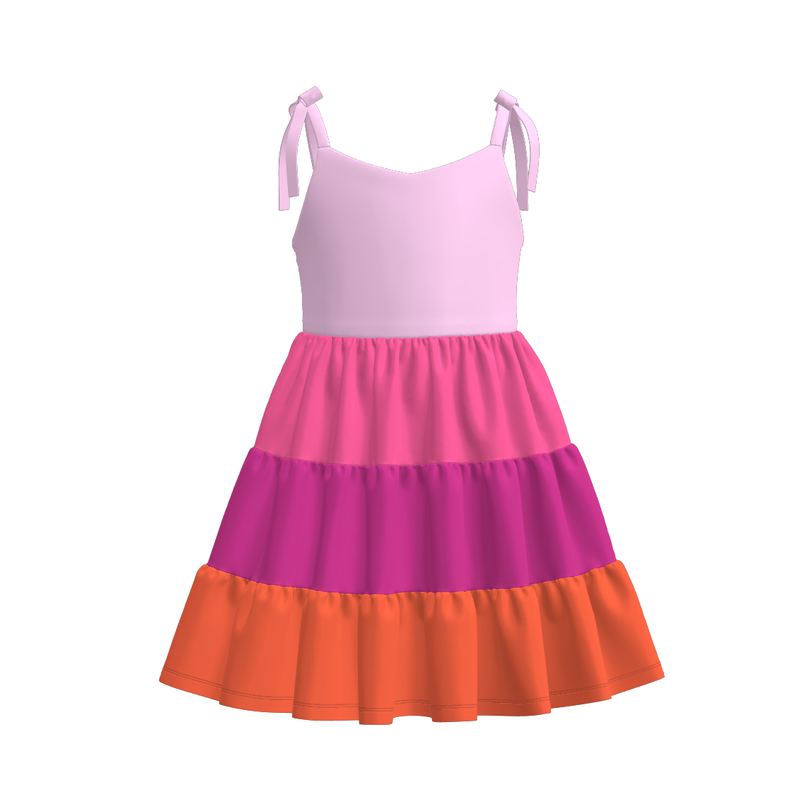 （Pre Order）Mommy and Me Spring＆Summer Color-matching Slip Dress