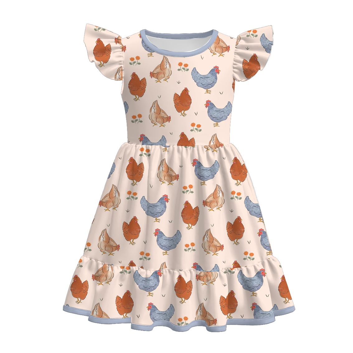 （Pre Order）Girls Spring＆Summer Animals Print Dress