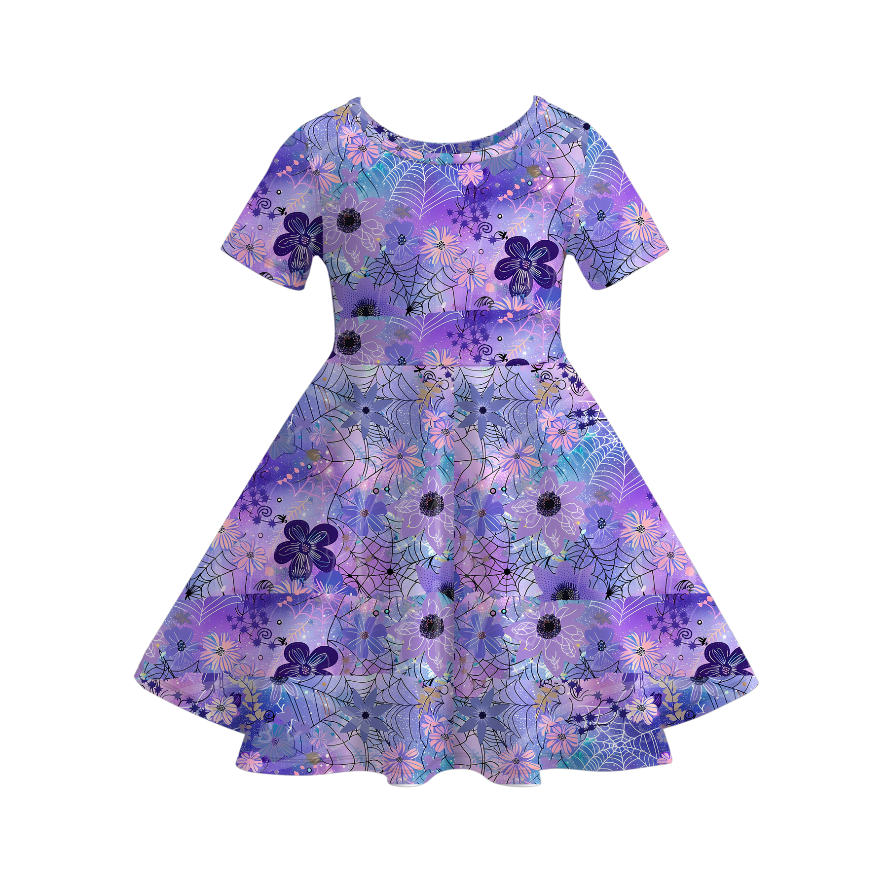 （Pre Order）Girls Halloween Bow Print Dress