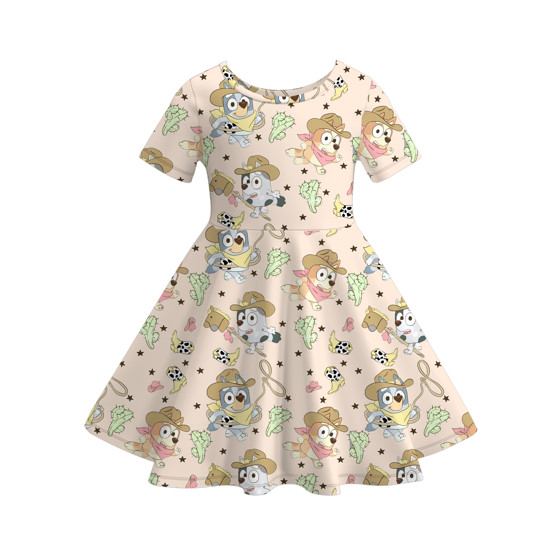 （Pre Order）Girls Halloween Bow Print Dress