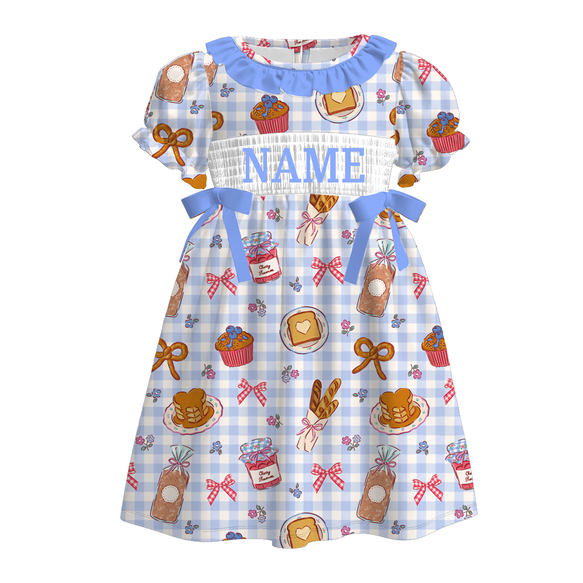 （Pre Order）Sisters Fall Embroidery Smocked Dress＆Romper