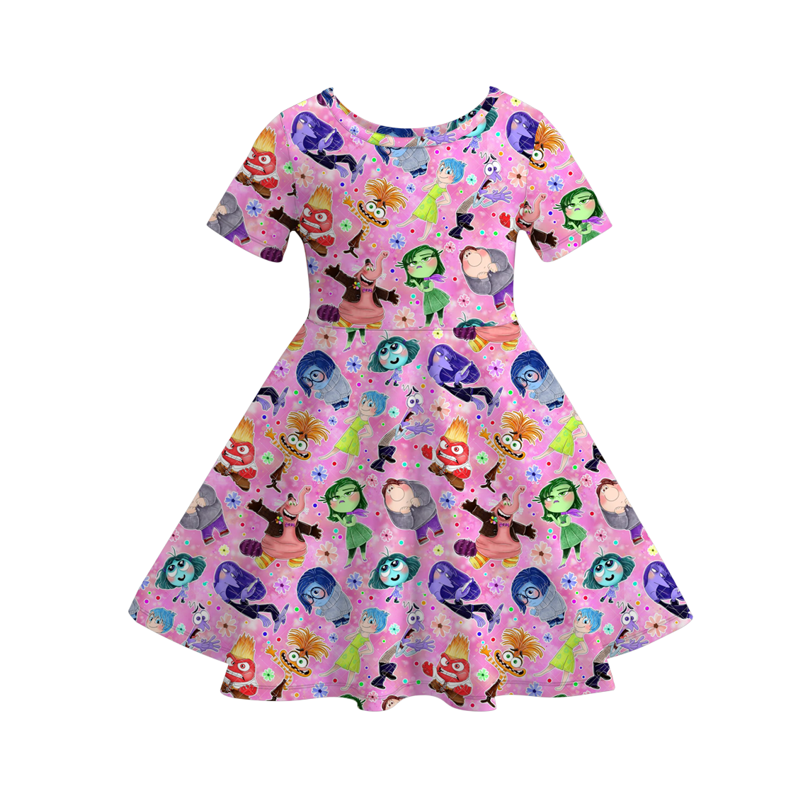 （Pre Order）Girls Spring＆Summer Cartoon Print Dress