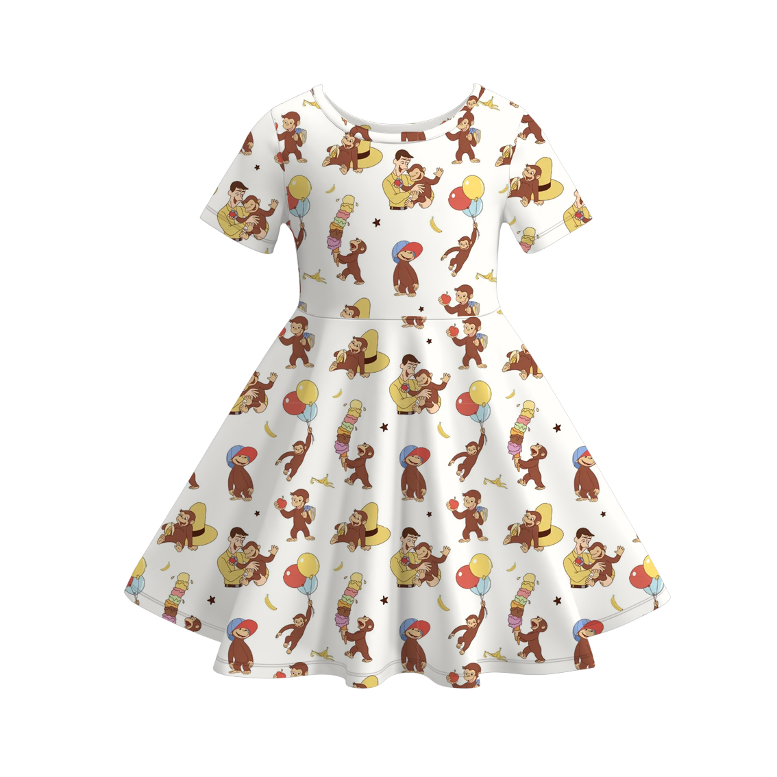 （Pre Order）Girls Spring＆Summer Cartoon Print Dress