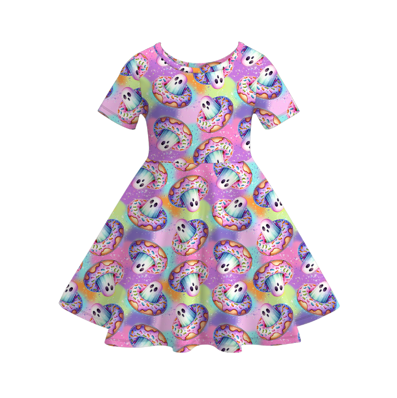 （Pre Order）Girls Fall Donut Print Dress