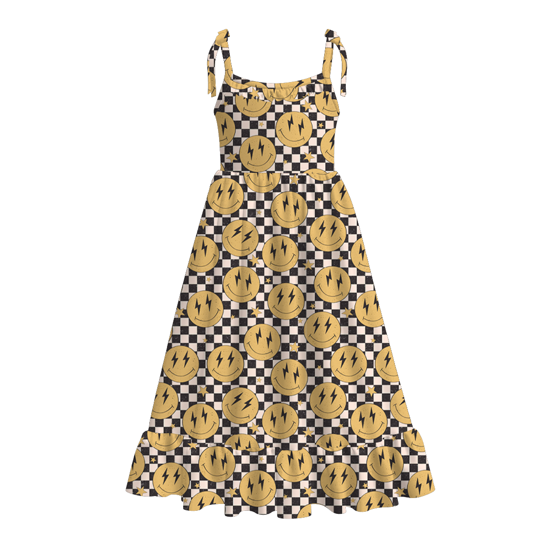 （Pre Order）Mommy＆Me Spring and Summer Smile Print MAXI Dress