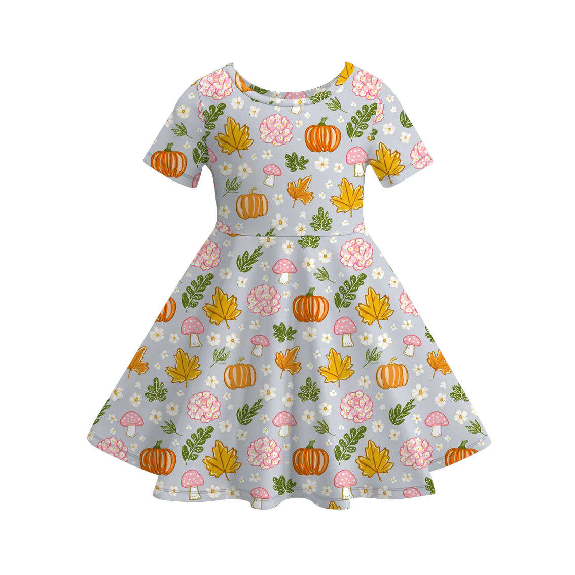 （Pre Order）Family Fall Pumpkin Print Dress,Set＆Top