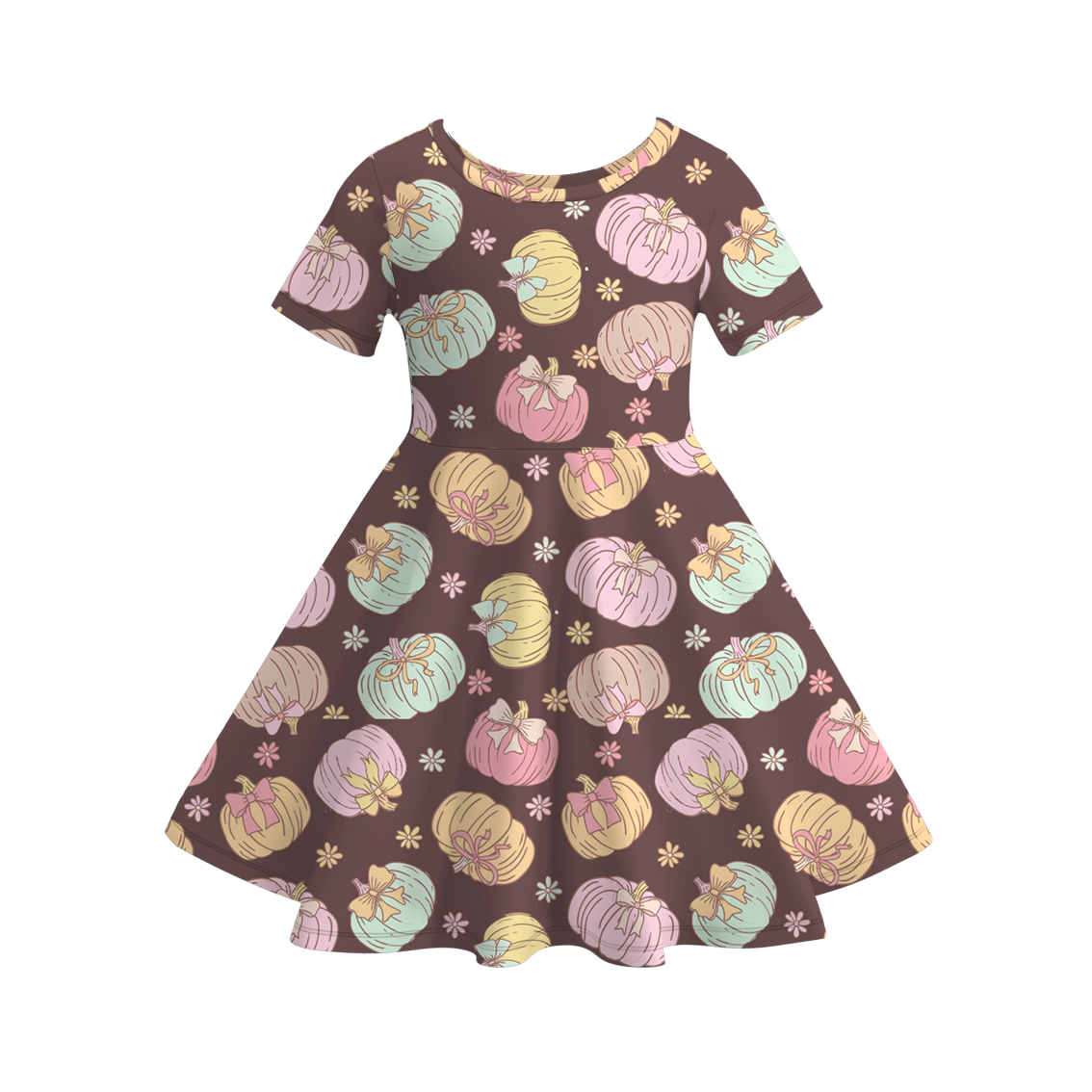 （Pre Order）Family Fall Pumpkin Print Dress,Set＆Top
