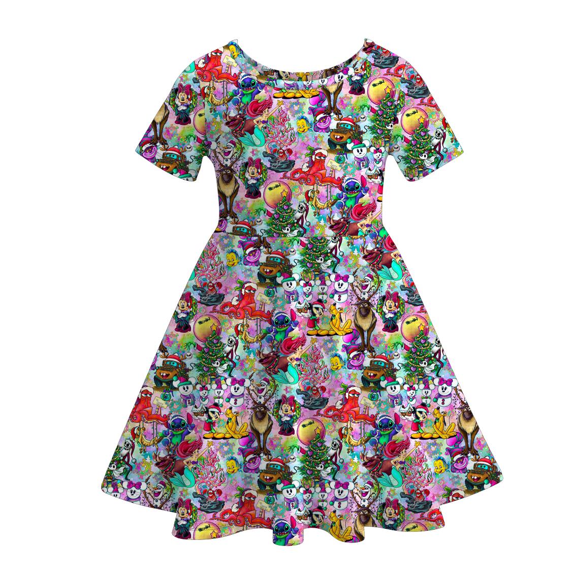 （Pre Order）Girls Halloween＆Christmas Print Outfit Set＆Dress