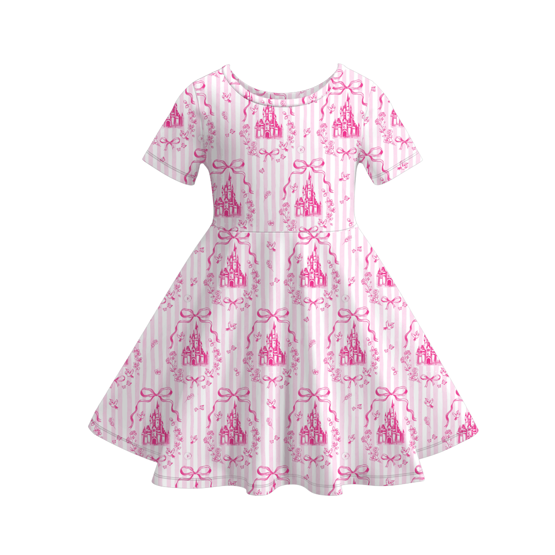 （Pre Order）Girls Summer Castle Print Dress＆Pajamas
