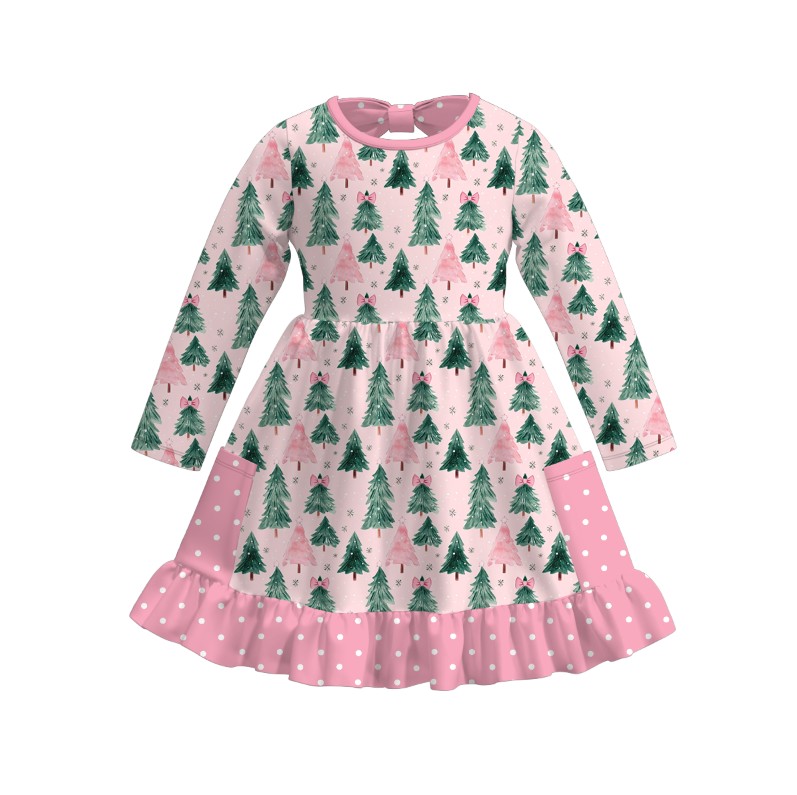 （Pre Order）Family Christmas Tree Print Dress,Set,Romper＆Pajamas
