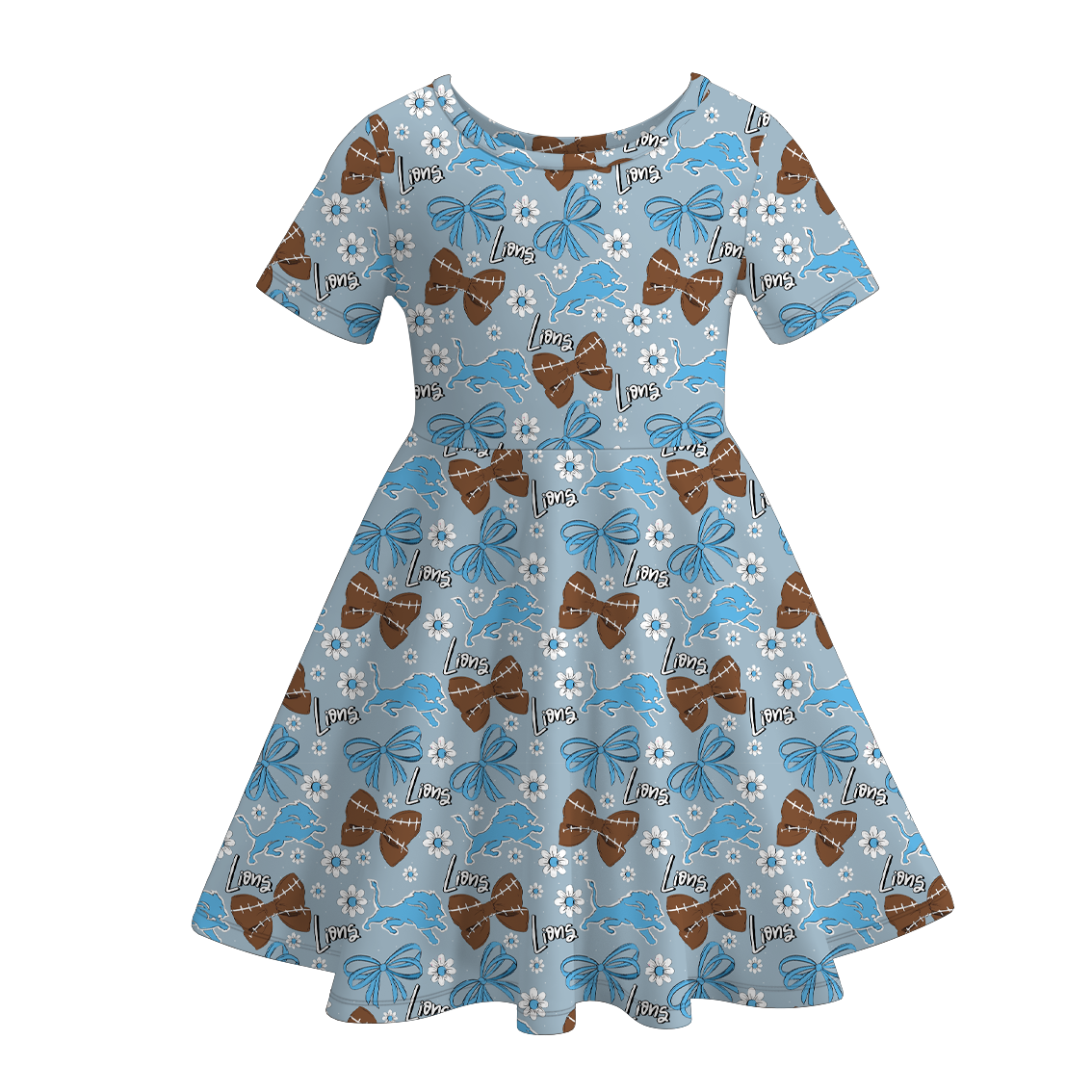 （Pre Order）Girls Summer Football Print Dress