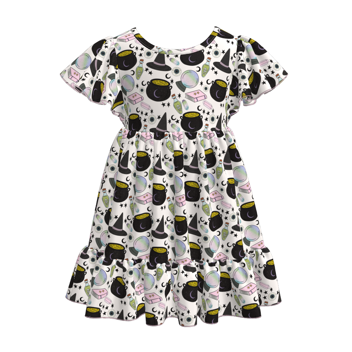 （Pre Order）Mommy and Me Halloween Print Dress